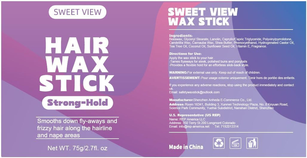 3PCS Hair Wax Stick | Slick Back Hair Pomade/Balm/Gel for Tame Flyaways, Frizz, Sleek Ponytails, Buns, Styling Accessory for Women, Teen Girls