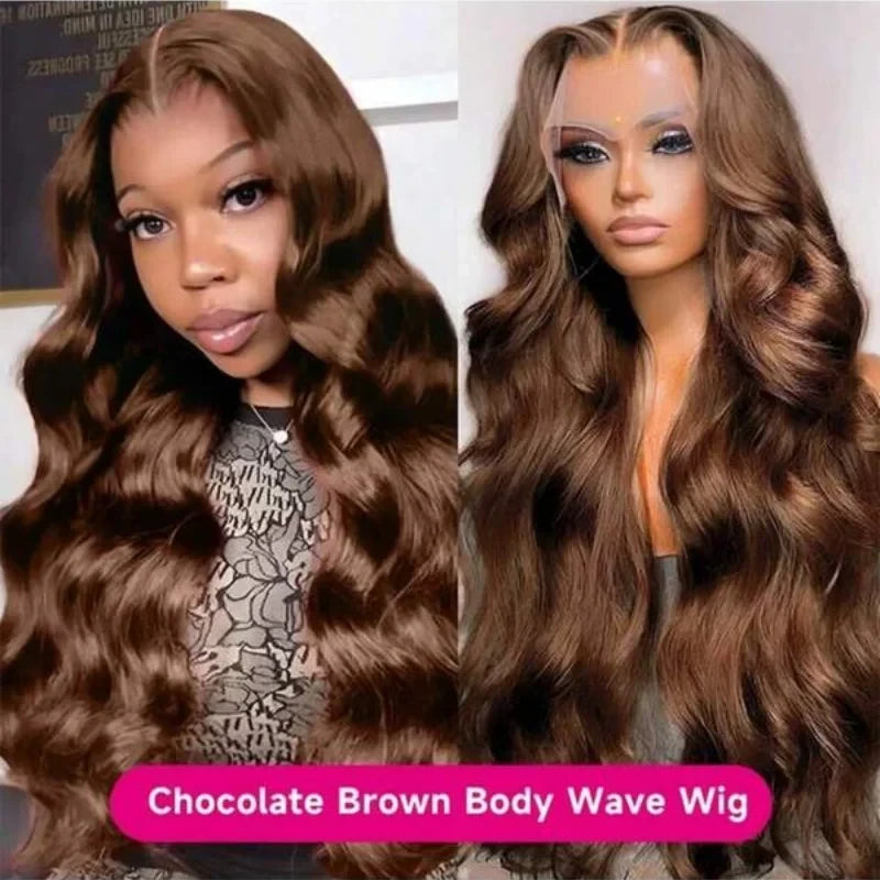 Chocolate Brown Body Wave Lace Front Wig