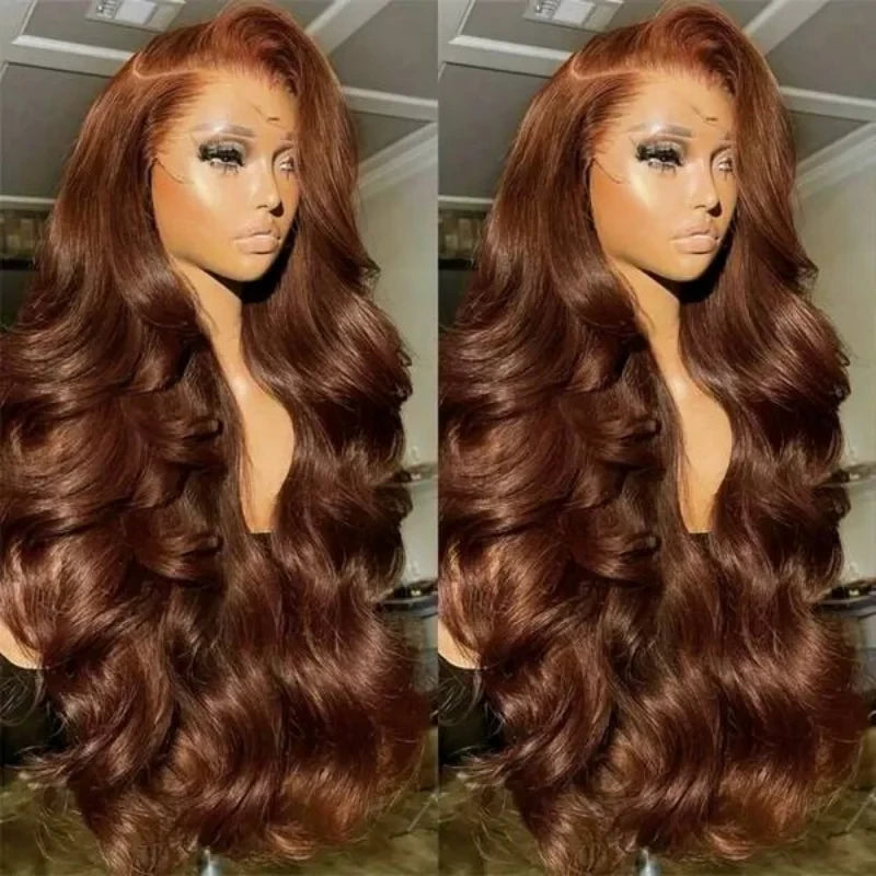 Chocolate Brown Body Wave Lace Front Wig