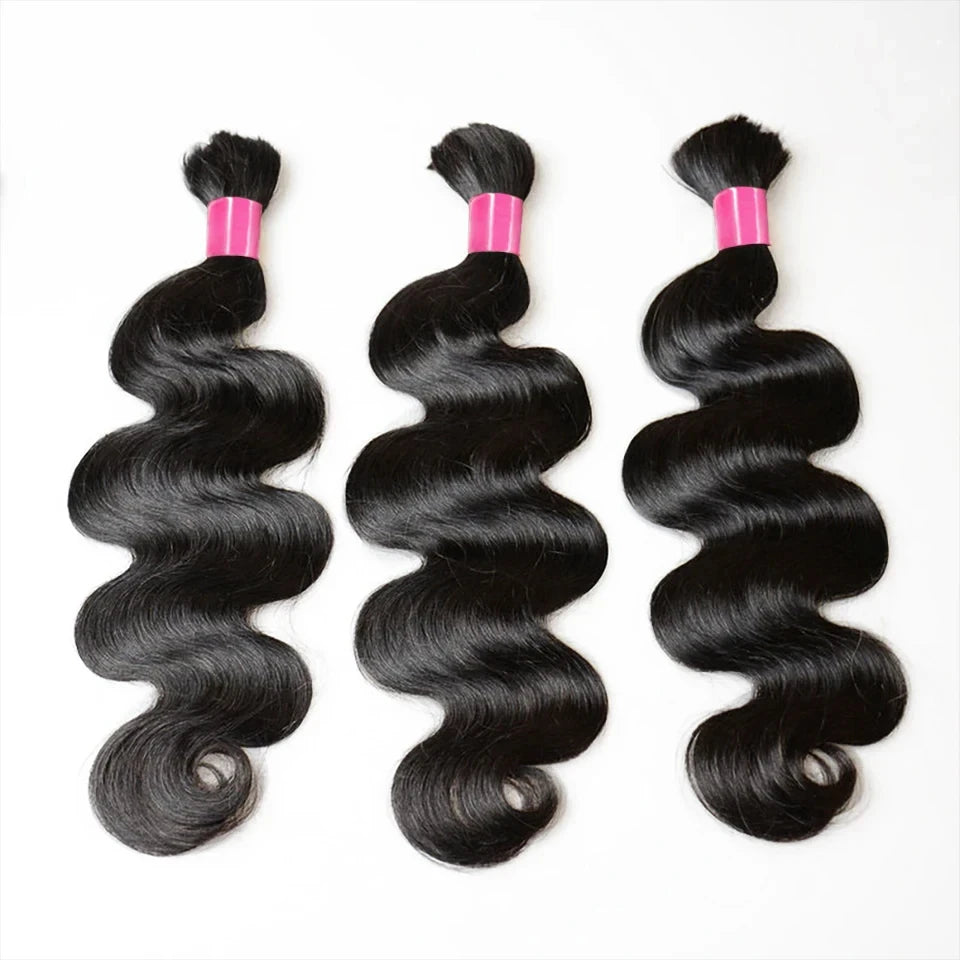 Body Wave Human Hair Bulk Braiding Extensions
