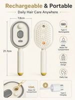3 Rechargeable Anti Frizz Electric Hair Brush