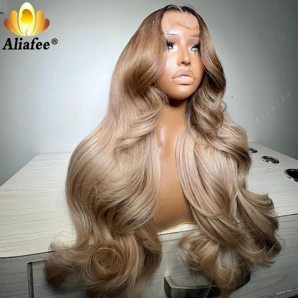 Ombre Blonde Human Hair Lace Front Wig