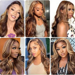 Honey Blonde Ombre Human Hair Wig