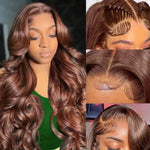 Chocolate Brown Human Hair Lace Wig