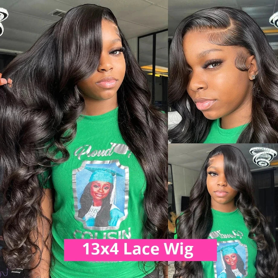 Long Wavy Human Hair Lace Wig