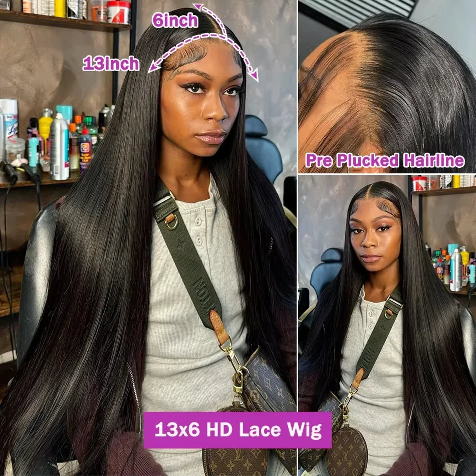 Straight Human Hair Lace Front Wig