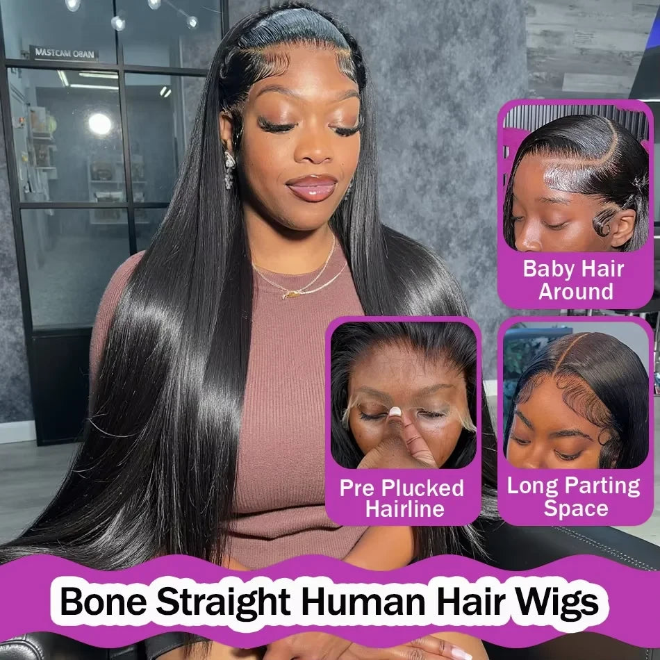 Straight Human Hair Lace Front Wig