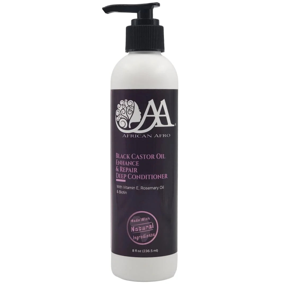 Black Castor Oil Enhance and Repair Deep Conditioner | Jamaican Black Castor Oil Leave in Conditioner for All Hair Types | Made Cruelty-Free with Natural Ingredients | 8 Fl Oz