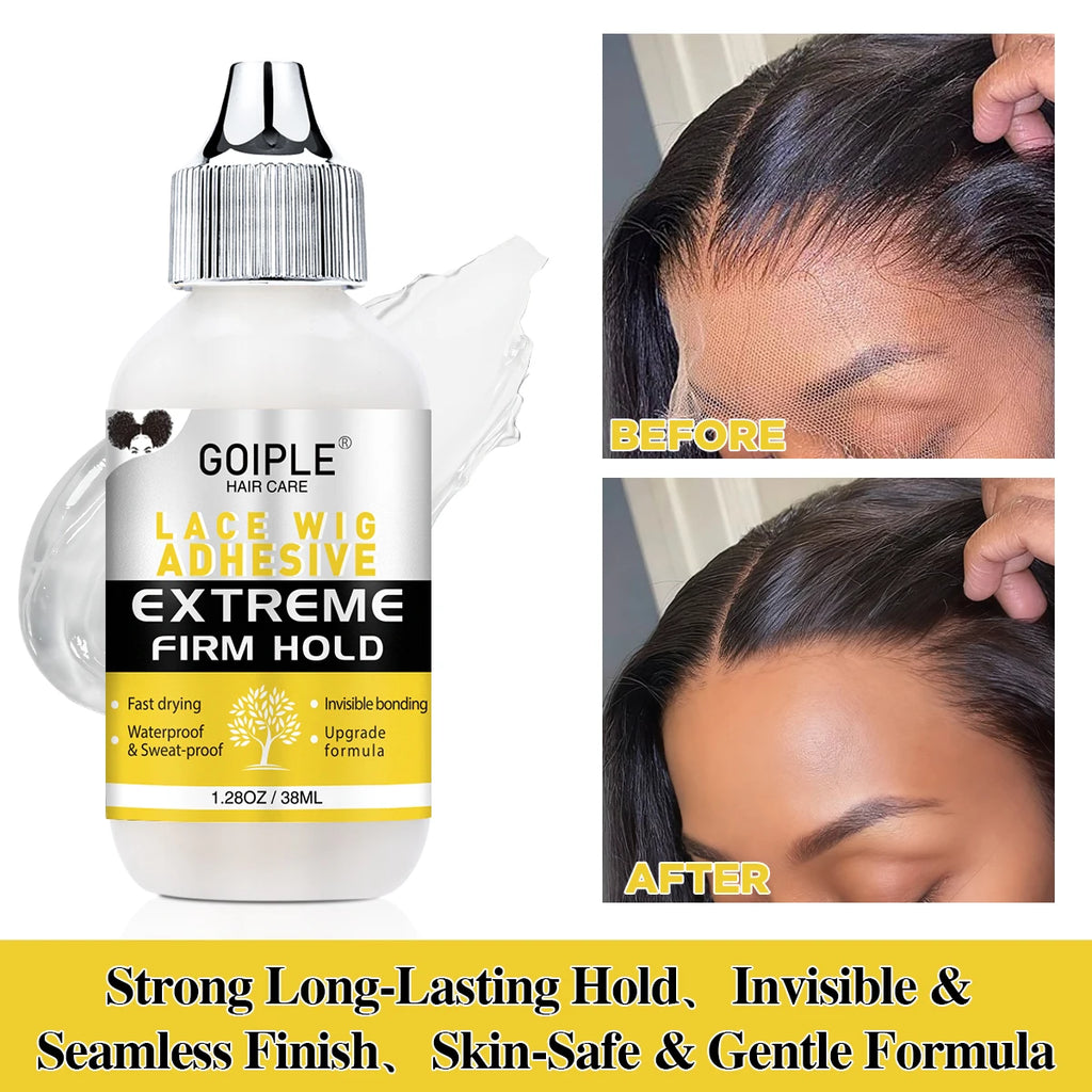Lace Wig Install Kit with Melting Spray Lace Glue Remover Edge Control Wig Caps & Styling Tools for Beginners & Salon Use