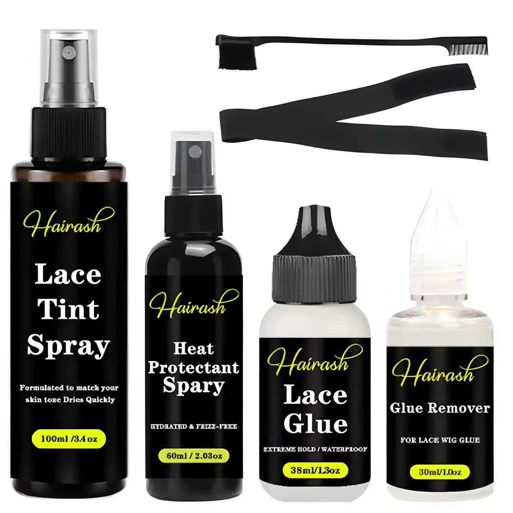 Glue for Lace Front Waterproof Plant Glue Remover Heat Protectant Spray Lace Tint Spray Wig Installation Kit Set