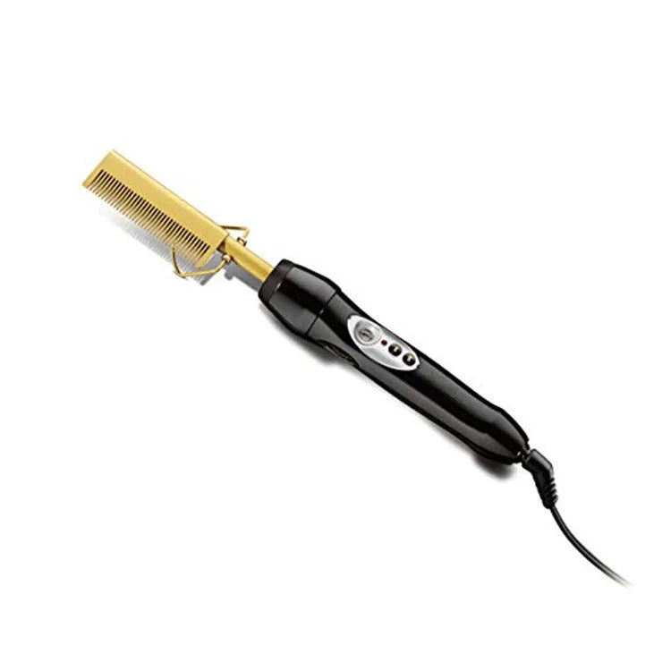 Electric Hot Comb for Wigs Curly Straight Hair Lazy People's High-Temperature Hair Comb Dry Wet Use Fixed Logo Copper