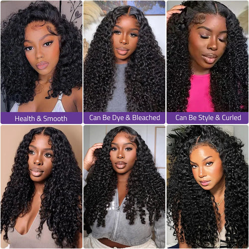 220% Density 13x4 13x6 HD Lace Frontal Burmese Curly Wig Natural Color 7x6 Glueless Lace Front Human Hair Wigs For Black Women