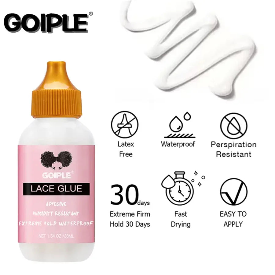 Lace Wig Melting Spray, Fast-Drying Invisible Adhesive, Smoothing Flyaway Hair Wax Stick and Edge Control Gel for Natural & Wigs