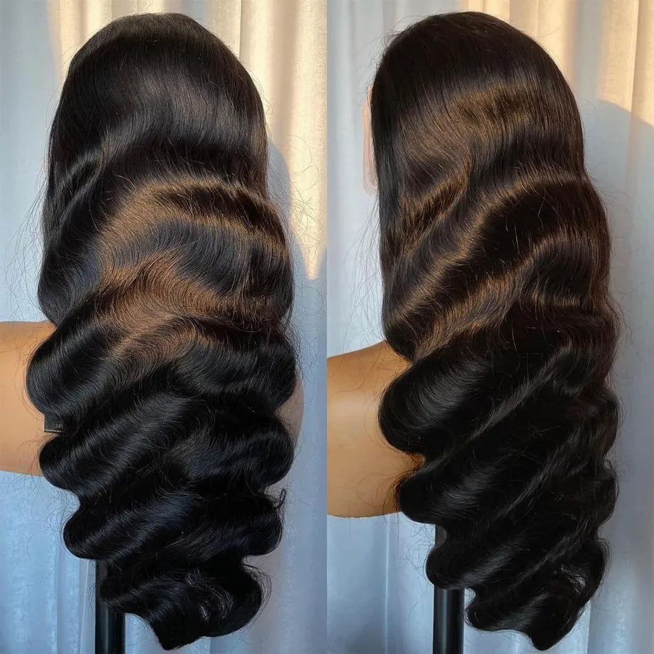 13x4 HD Lace Front Wig Body Wave Wigs Human Hair For Black Women 250 Density Pre Plucked Brazilian Virgin Hair 13x6 HD Transparent Lace Frontal Human Hair Wigs
