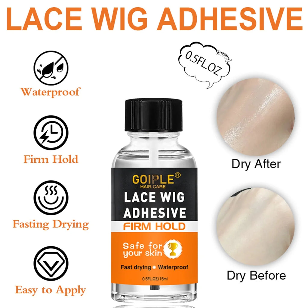 Lace Wig Melting Holding Spray,Strong Wig Adhesive Glue for Toupee Front or Ultra Firm Hold Fast Drying Waterproof Glue Wig Glue