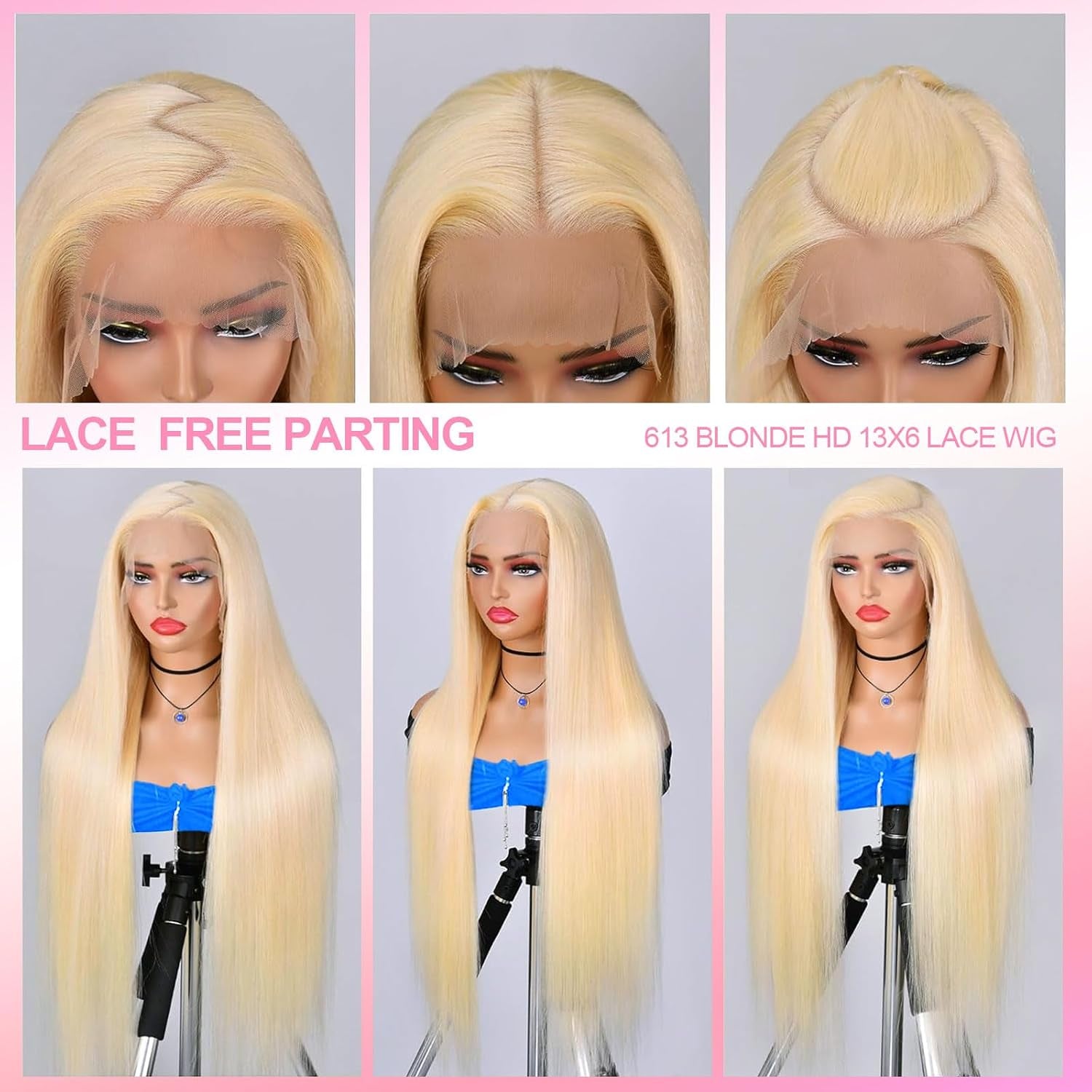 30 Inch 613 13X6 Lace Front Wig Human Hair Blonde Wig Human Hair | 200 Density Straight Wigs Human Hair 13X6 HD Lace Front Wigs Human Hair Pre Plucked 613 HD Lace Frontal Wigs for Women