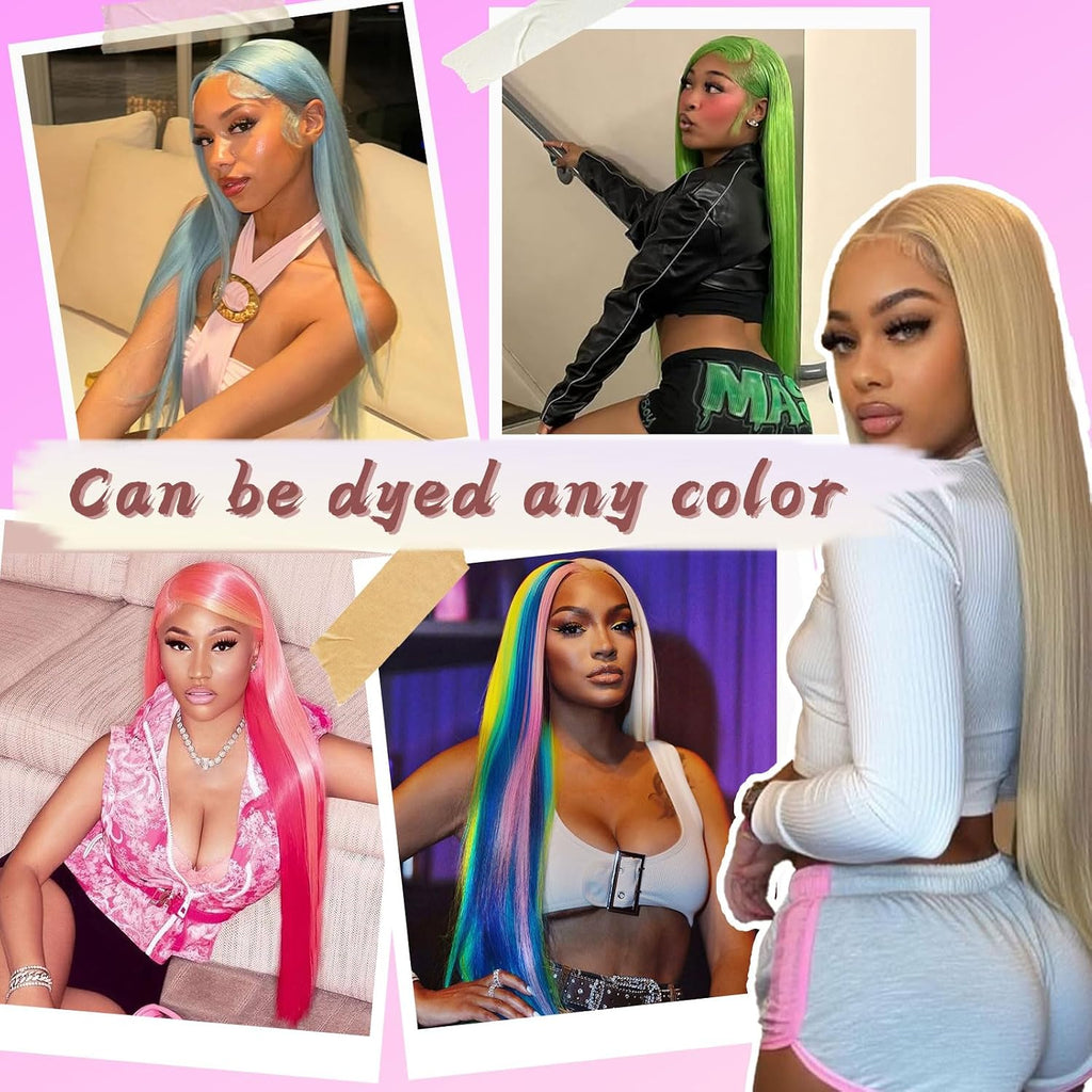 30 Inch 613 13X6 Lace Front Wig Human Hair Blonde Wig Human Hair | 200 Density Straight Wigs Human Hair 13X6 HD Lace Front Wigs Human Hair Pre Plucked 613 HD Lace Frontal Wigs for Women